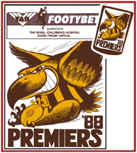 1988 Prem Poster & Stubby Holder FREE POST IN AUSTRALIA